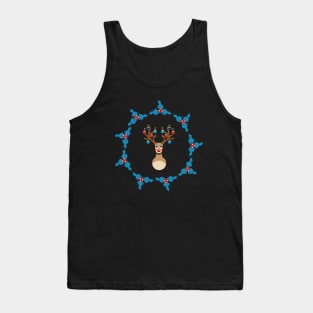 Cute Rudolph Reindeer Mistletoe Tank Top